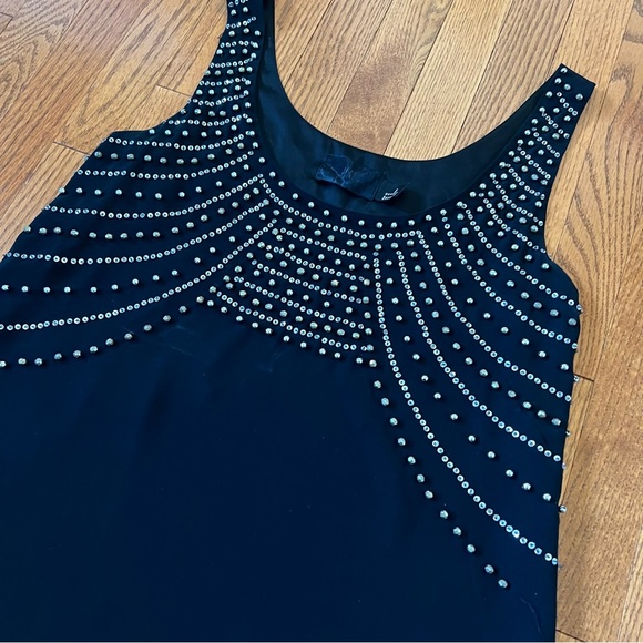 Black Beaded H&M Shift Tank Dress. - Picture 3 of 8